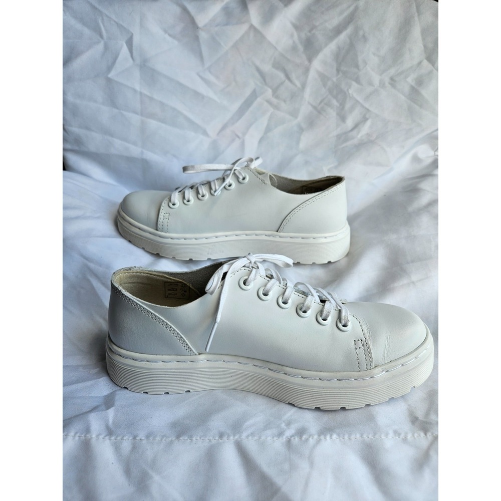 Dr Martens Dante Shoes M5/ W6 White Leather Comfort Derby Low Chunky Sneaker